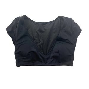 Victoria's Secret Cap Sleeve Bikini Crop Top V Neck Swim Bathing Suit Size XS